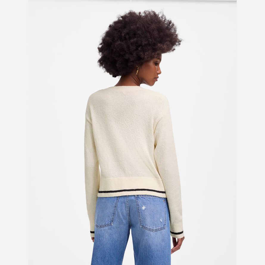 madewell boucl�-knit womens cardigan crème