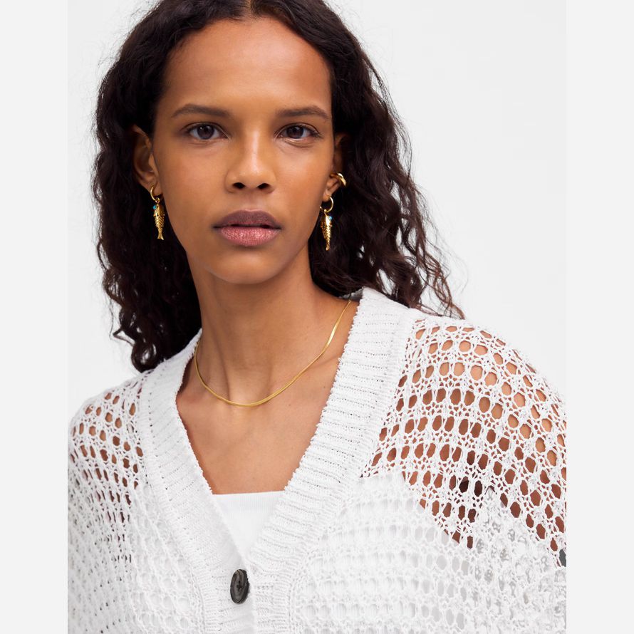 white womens madewell ouvrir de point de v-cou cardigan