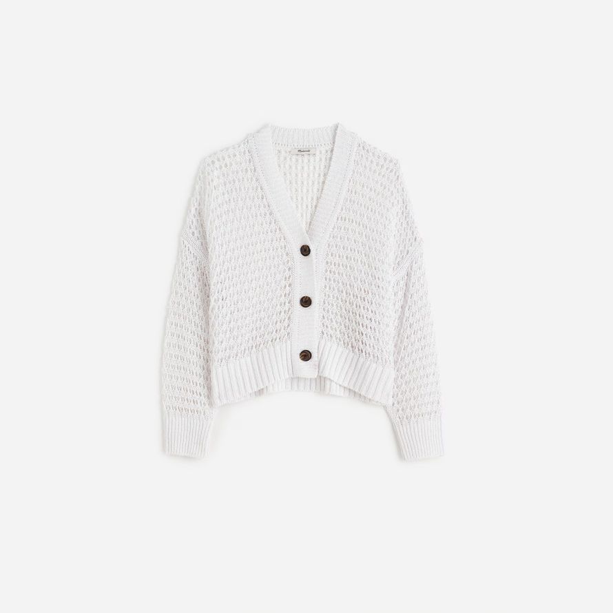 white womens madewell ouvrir de point de v-cou cardigan