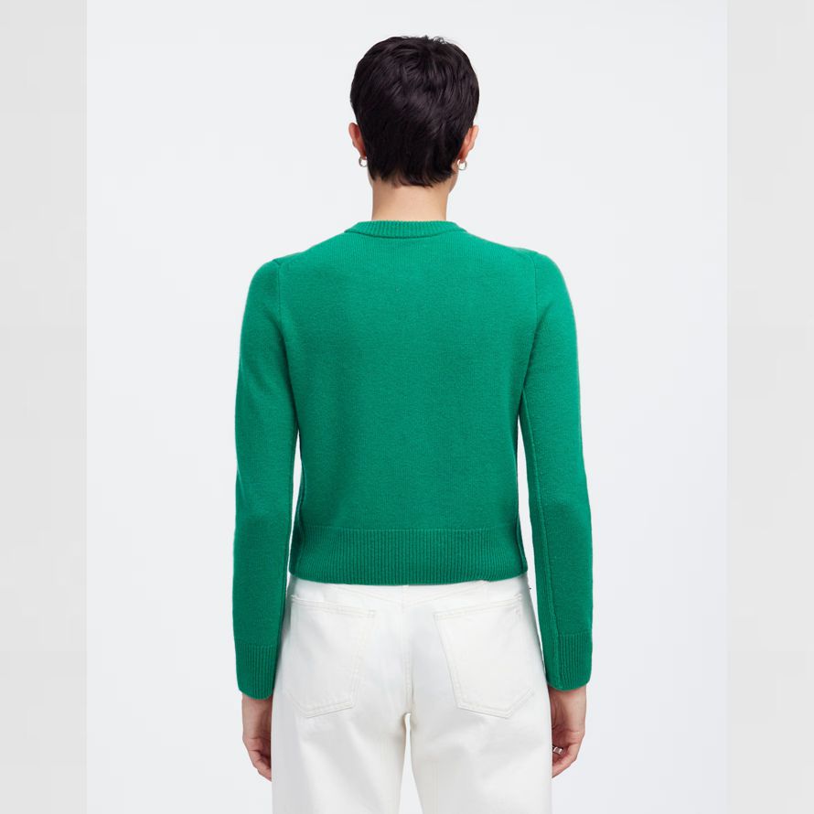 vert madewell cachemire bouton-face womens cardigan