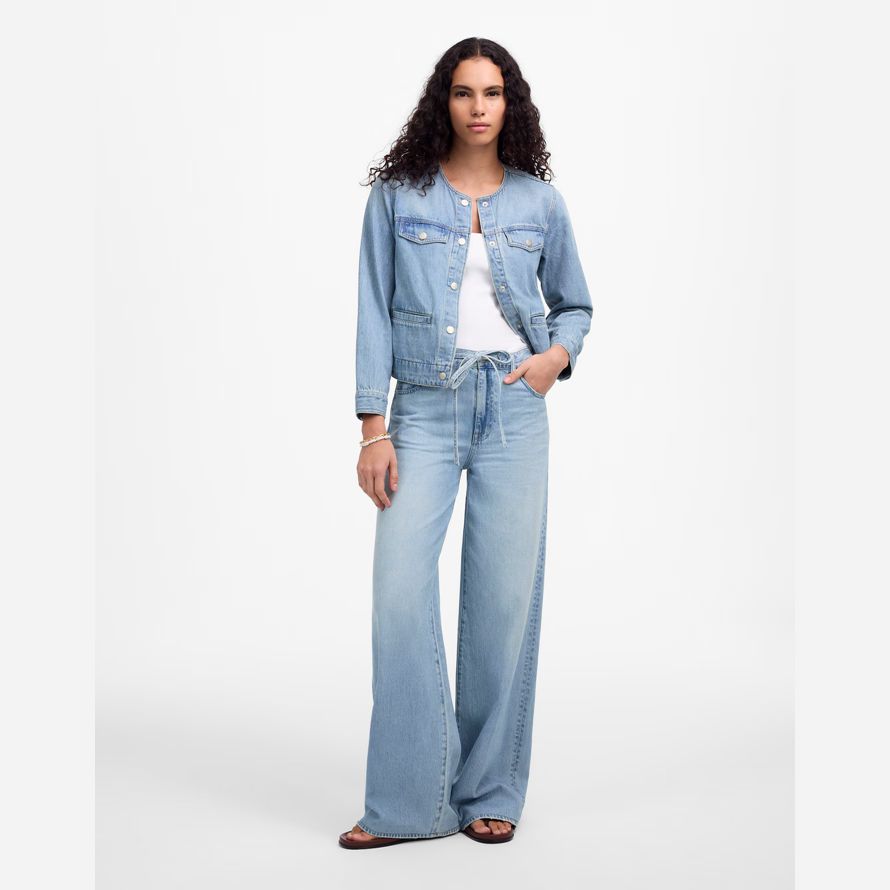 bleu madewell cintré aéré womens denim jacket