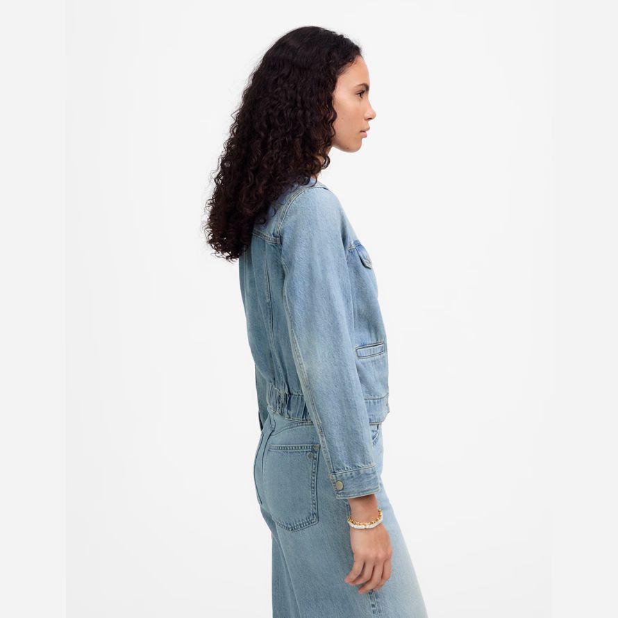 bleu madewell cintré aéré womens denim jacket