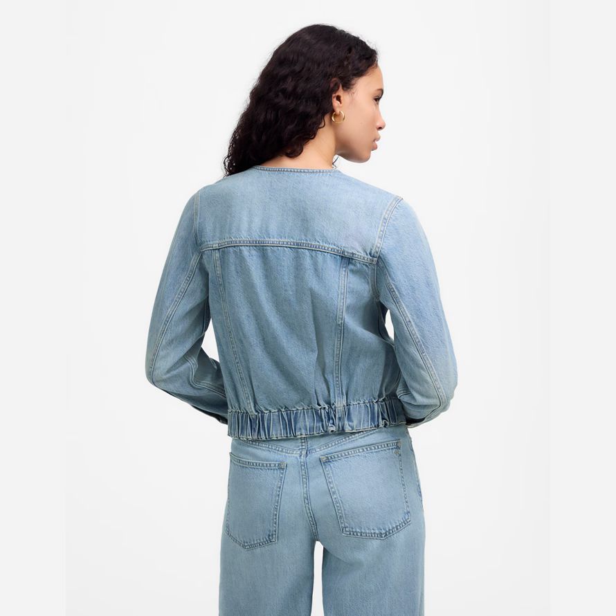 bleu madewell cintré aéré womens denim jacket