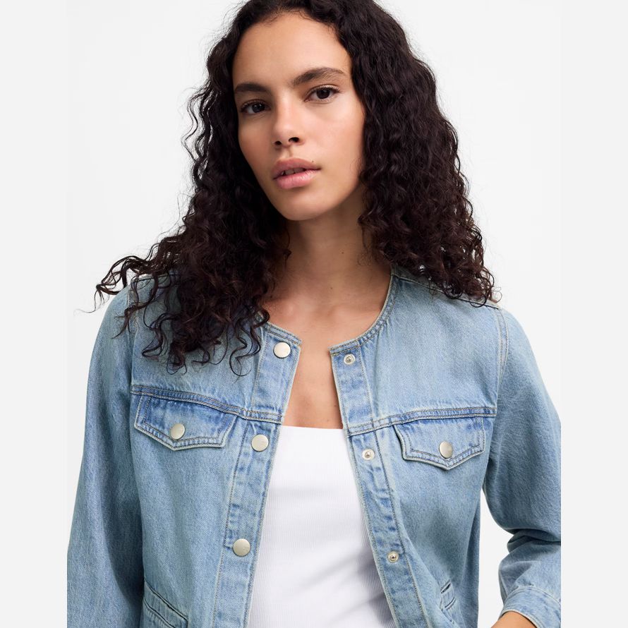 bleu madewell cintré aéré womens denim jacket