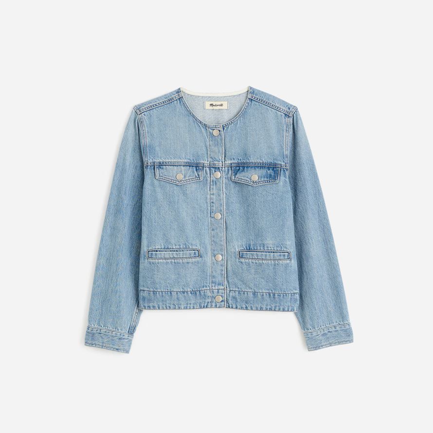 bleu madewell cintré aéré womens denim jacket