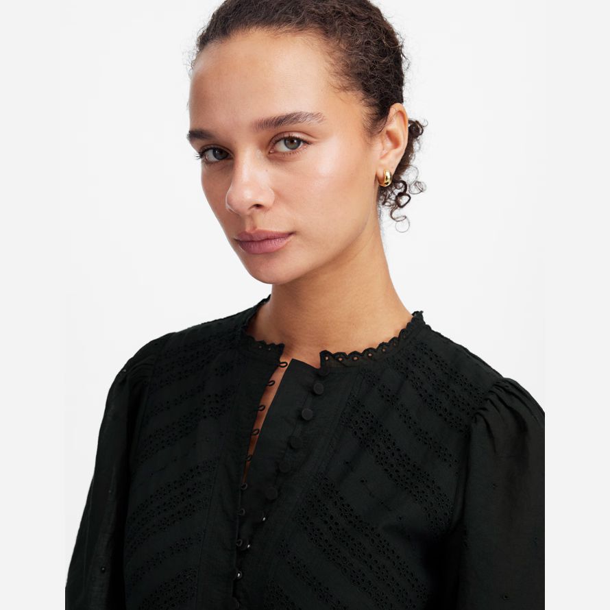 black womens madewell Œillet de flottement manches mini robe