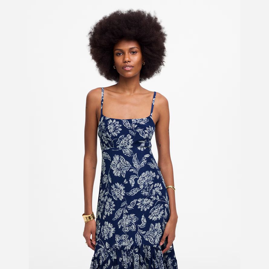 madewell texture maxi slip womens robe marine gris