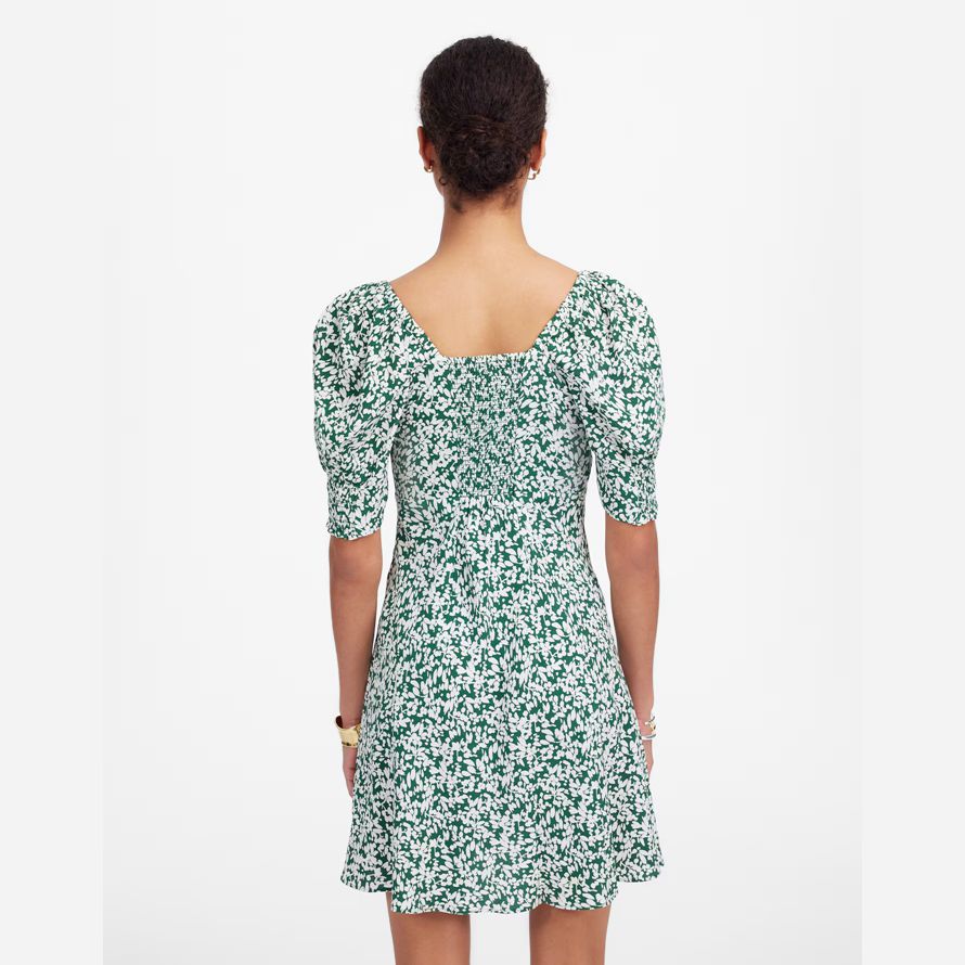 vert blanc madewell cousue col en v mini robe de womens