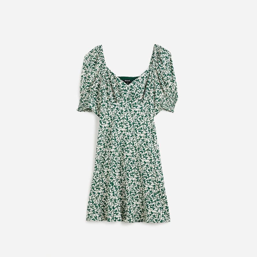 vert blanc madewell cousue col en v mini robe de womens