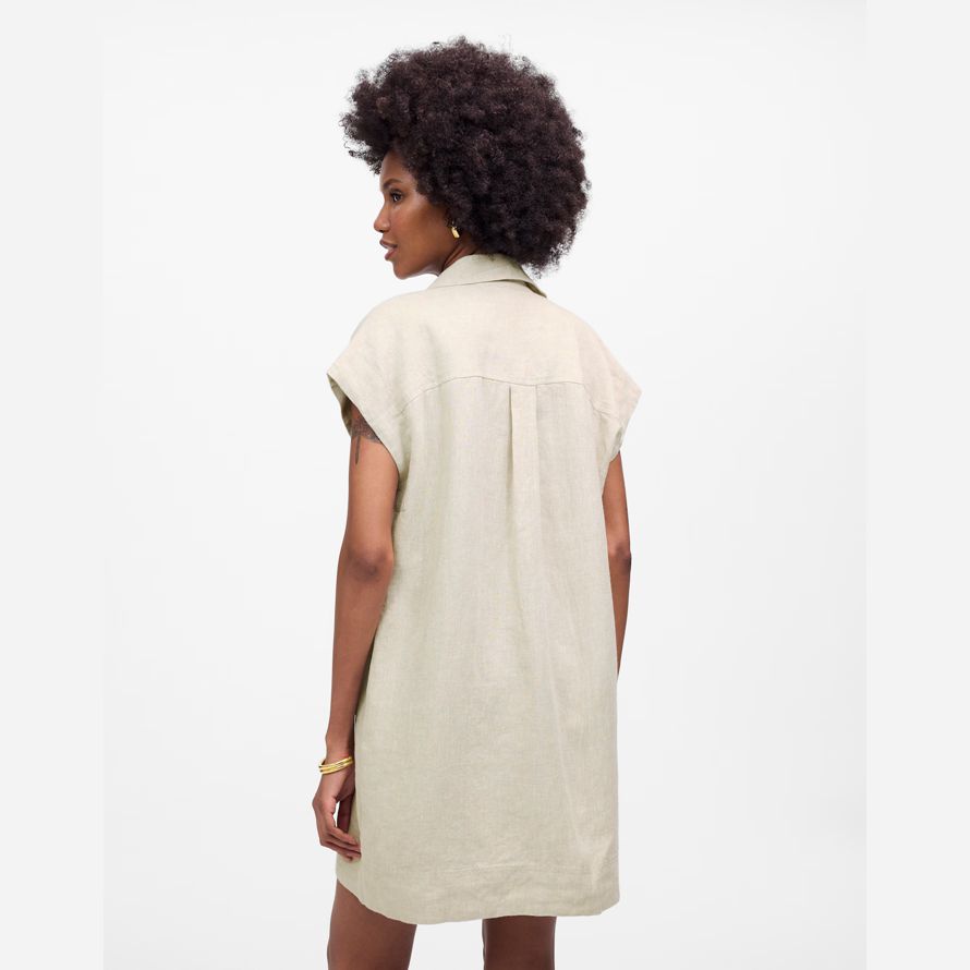 madewell utilitaire de manches courtes dun mini shirt womens robe beige