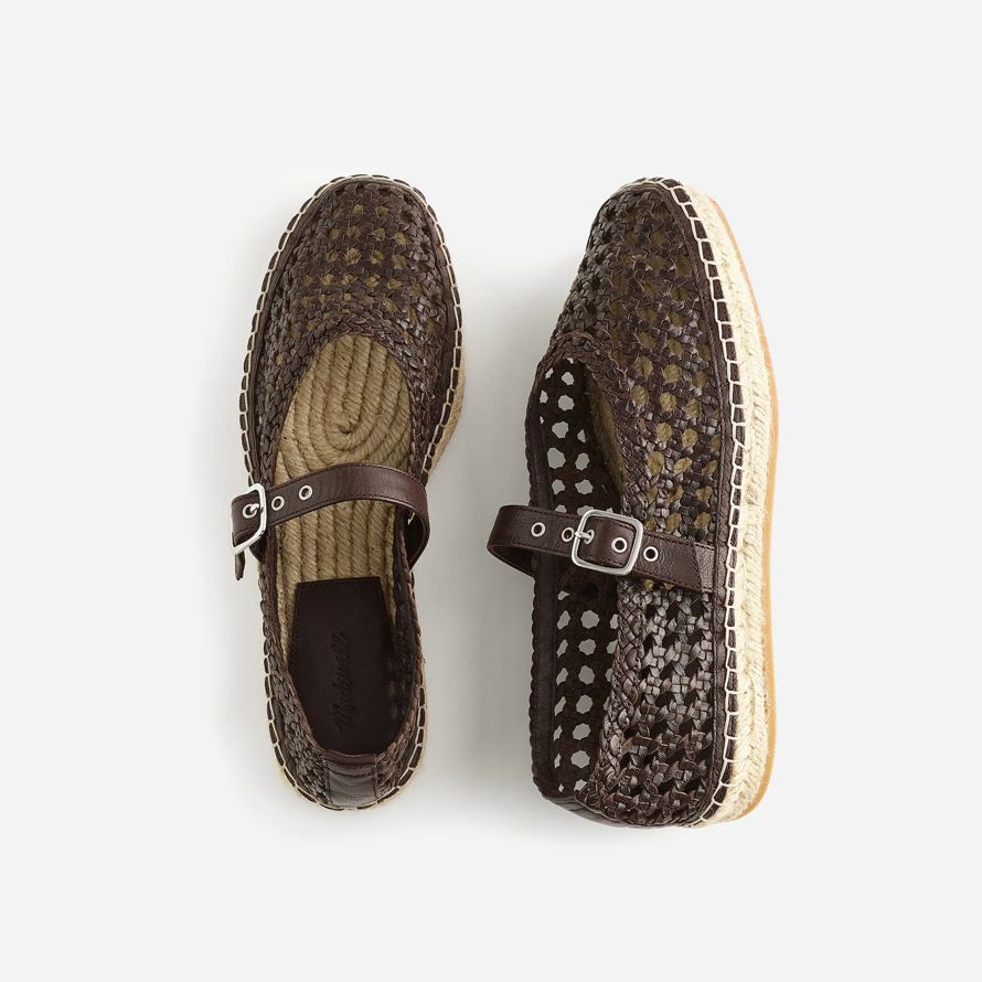 womens madewell remy mary jane espadrilles chocolat