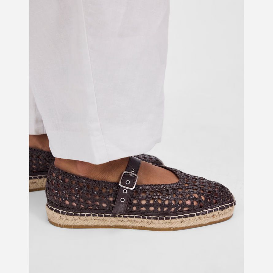 womens madewell remy mary jane espadrilles chocolat