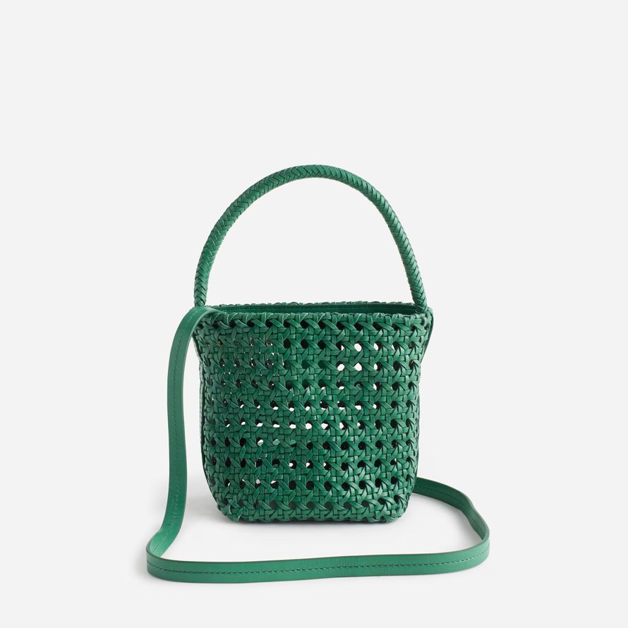 womens madewell ltissé À la main de la canne mini sac À main vert