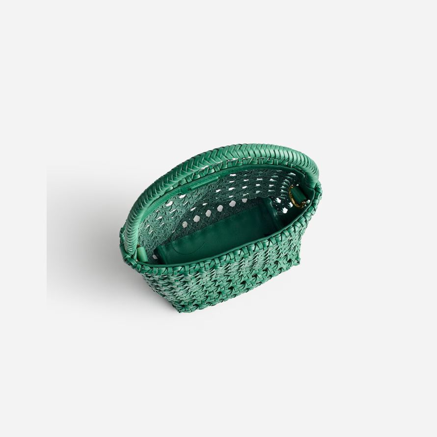 womens madewell ltissé À la main de la canne mini sac À main vert