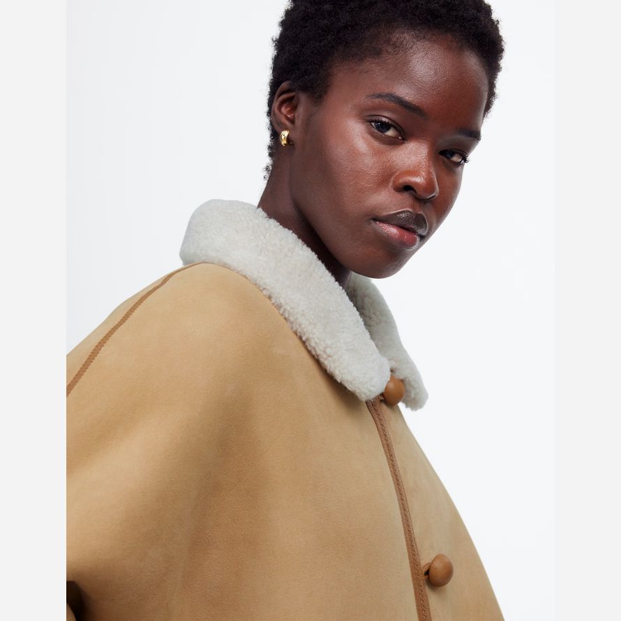 madewell suede surdimensionné long womens vestes brown