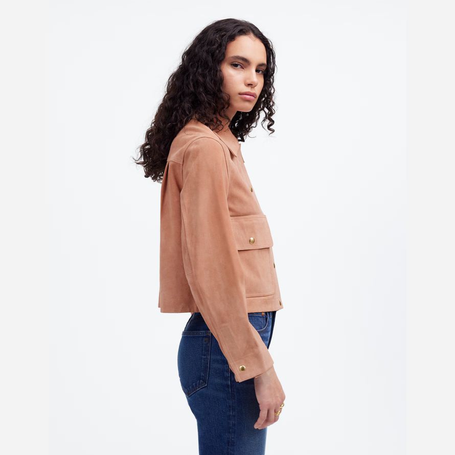 madewell culture corvée suede womens vestes lumière de corail