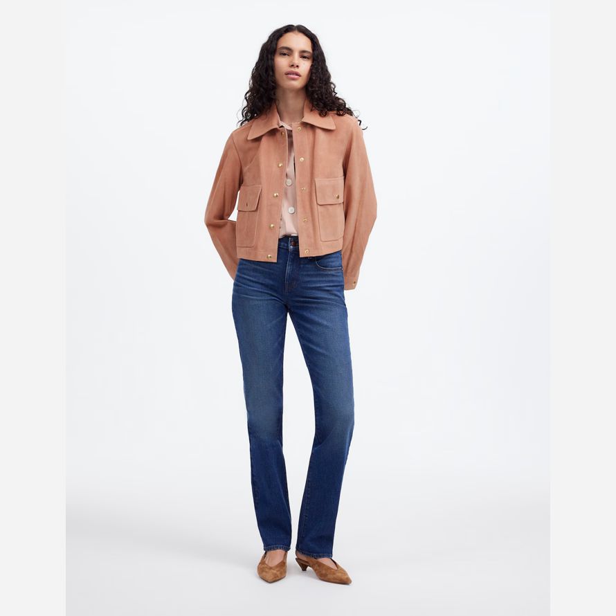 madewell culture corvée suede womens vestes lumière de corail