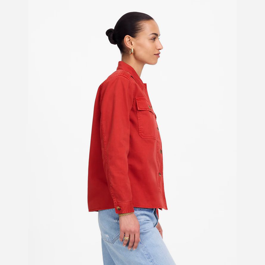 madewell facile utilitaire shirt womens vestes rouge