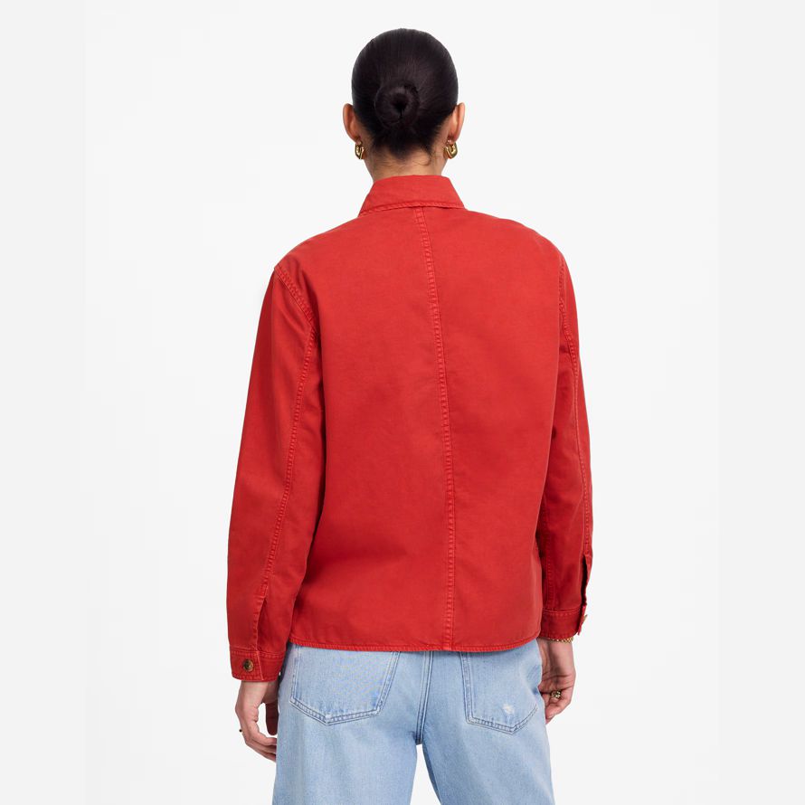 madewell facile utilitaire shirt womens vestes rouge