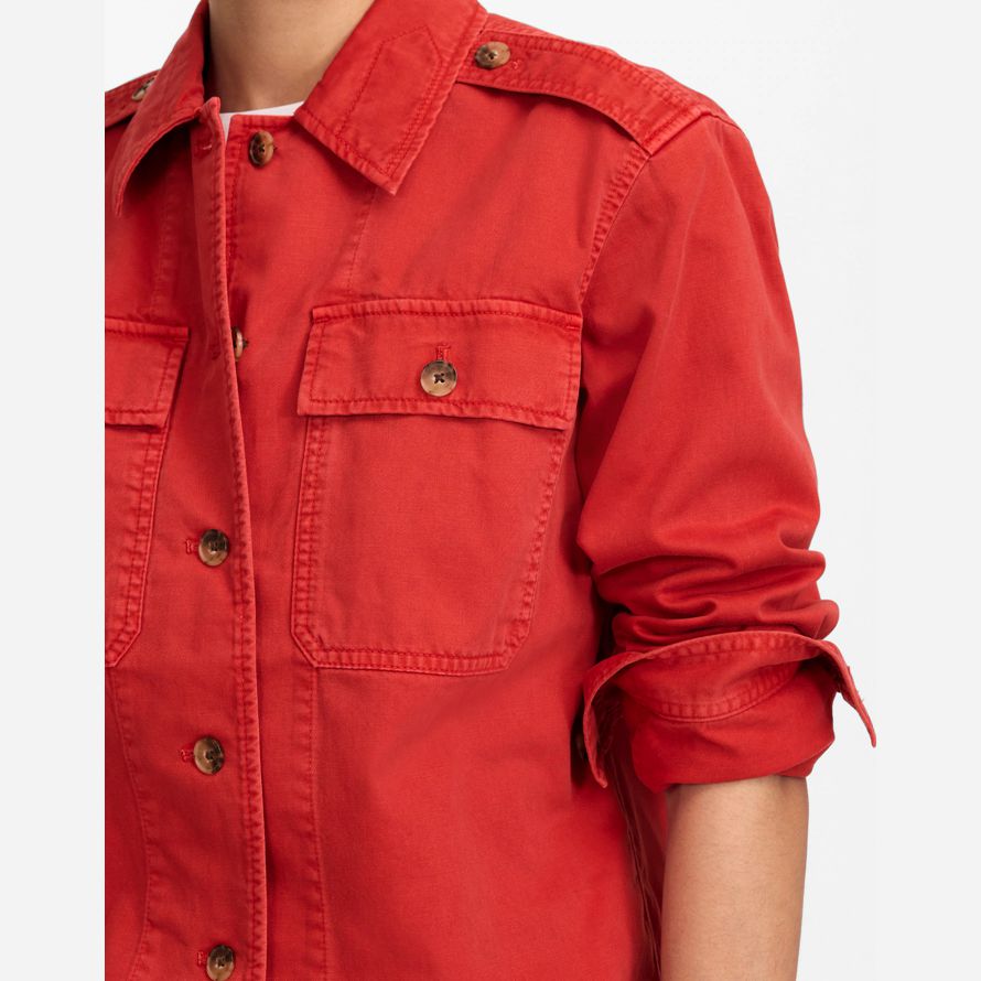madewell facile utilitaire shirt womens vestes rouge