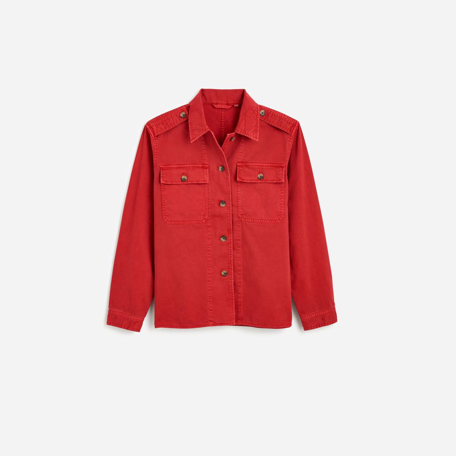 madewell facile utilitaire shirt womens vestes rouge