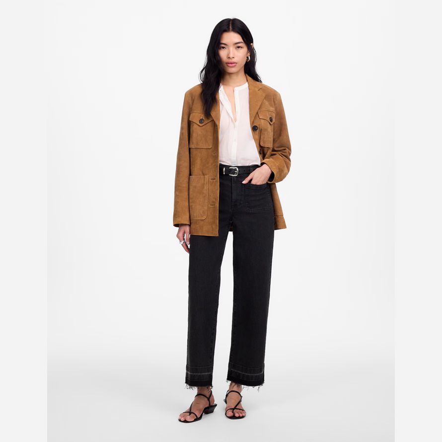 noir madewell emmett large-jambe laisser down womens jeans