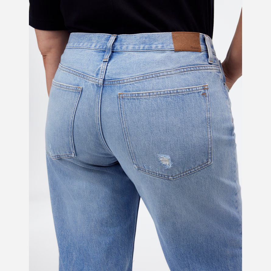 la lumière bleue madewell plus basse en bandoulière womens jeans baggy