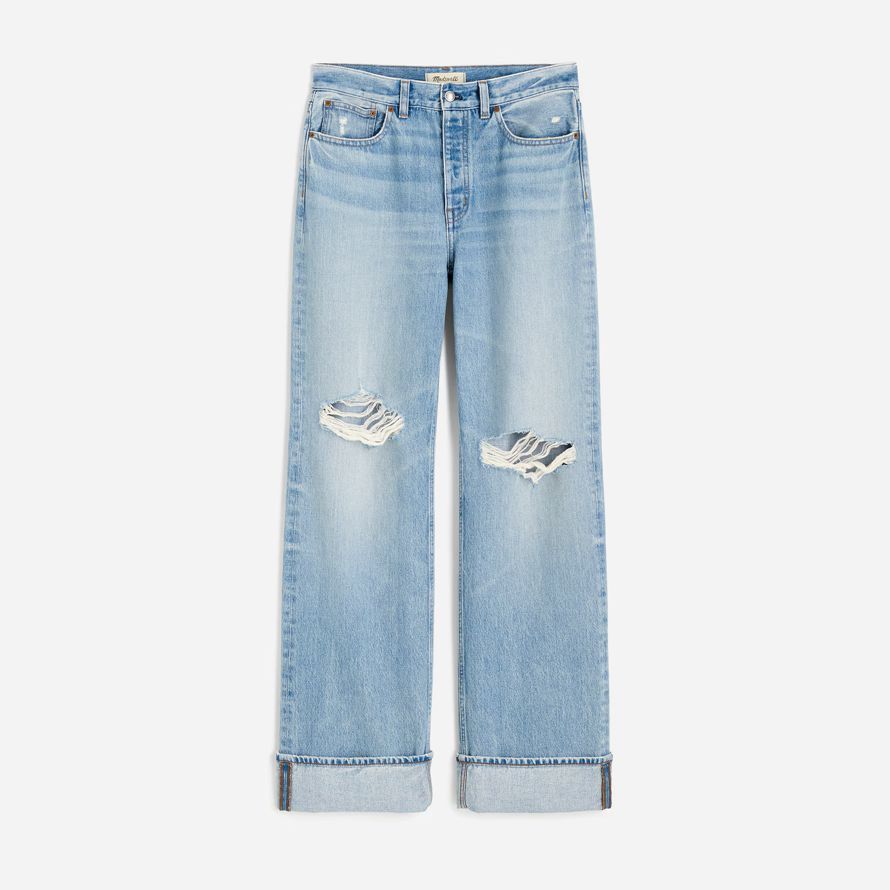 la lumière bleue madewell plus basse en bandoulière womens jeans baggy