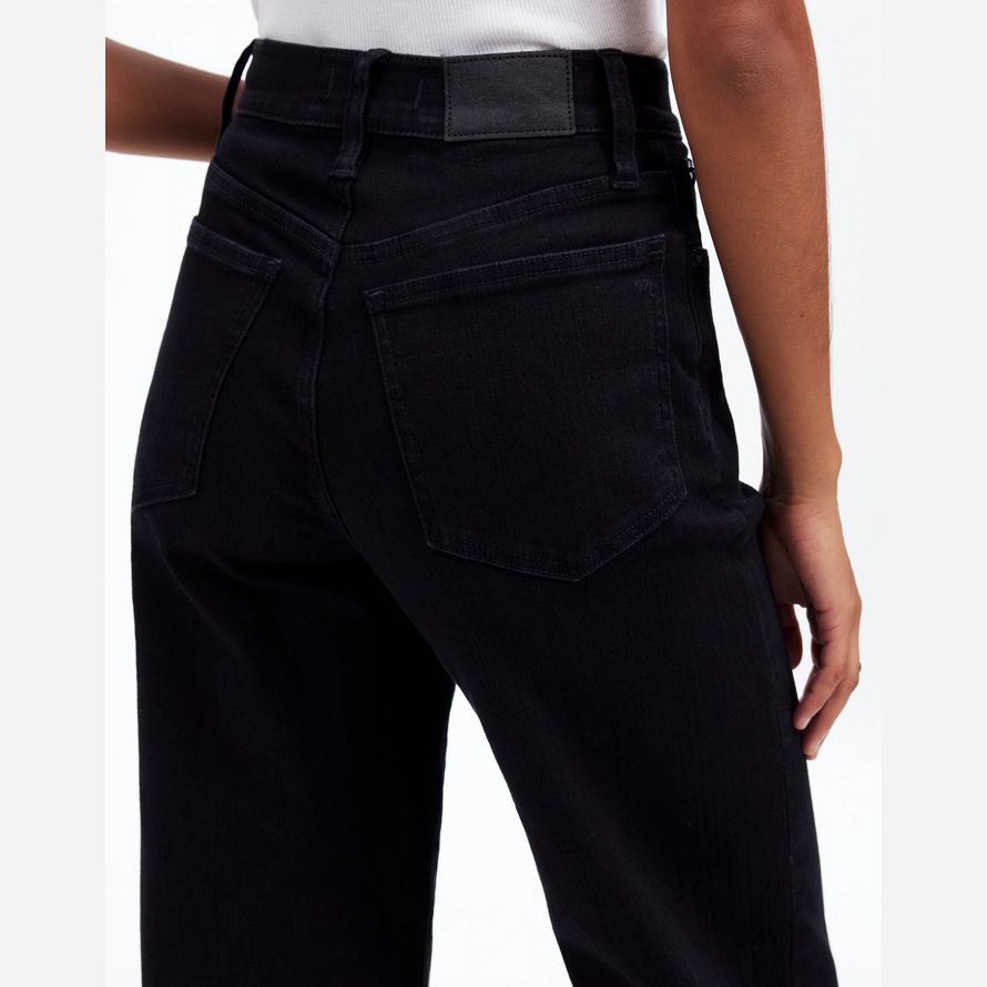 black womens madewell millésime parfait grand-leg jeans
