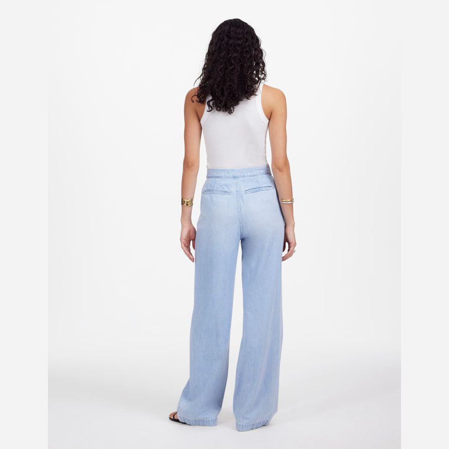madewell harlow large-jambe womens jeans bleu clair