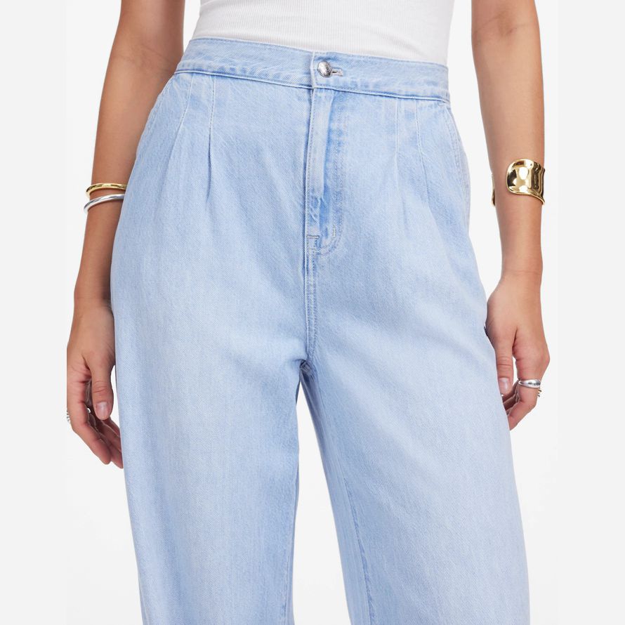 madewell harlow large-jambe womens jeans bleu clair
