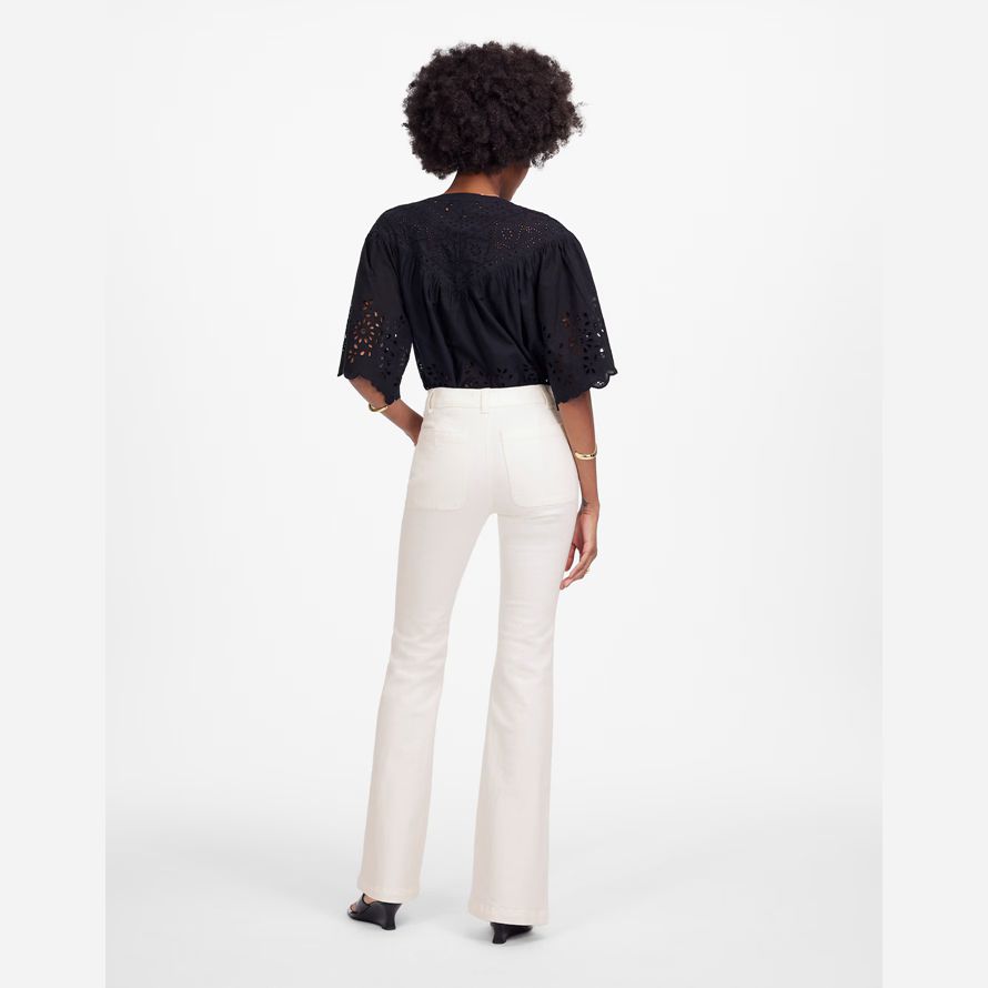 womens madewell marché aux puces de flare jeans blanc