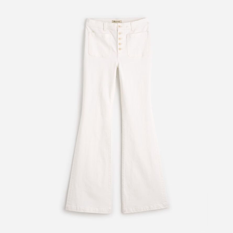 womens madewell marché aux puces de flare jeans blanc