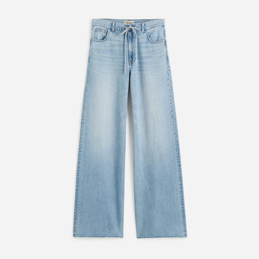 womens madewell très grand format-leg jeans bleu