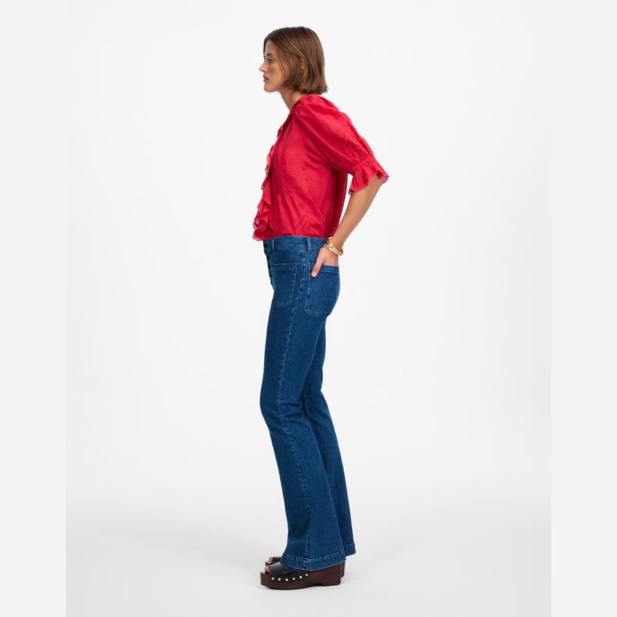 womens madewell marché aux puces de flare jeans bleu