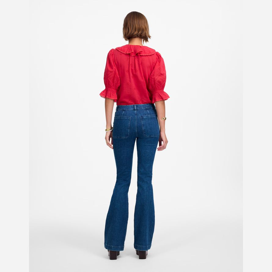 womens madewell marché aux puces de flare jeans bleu