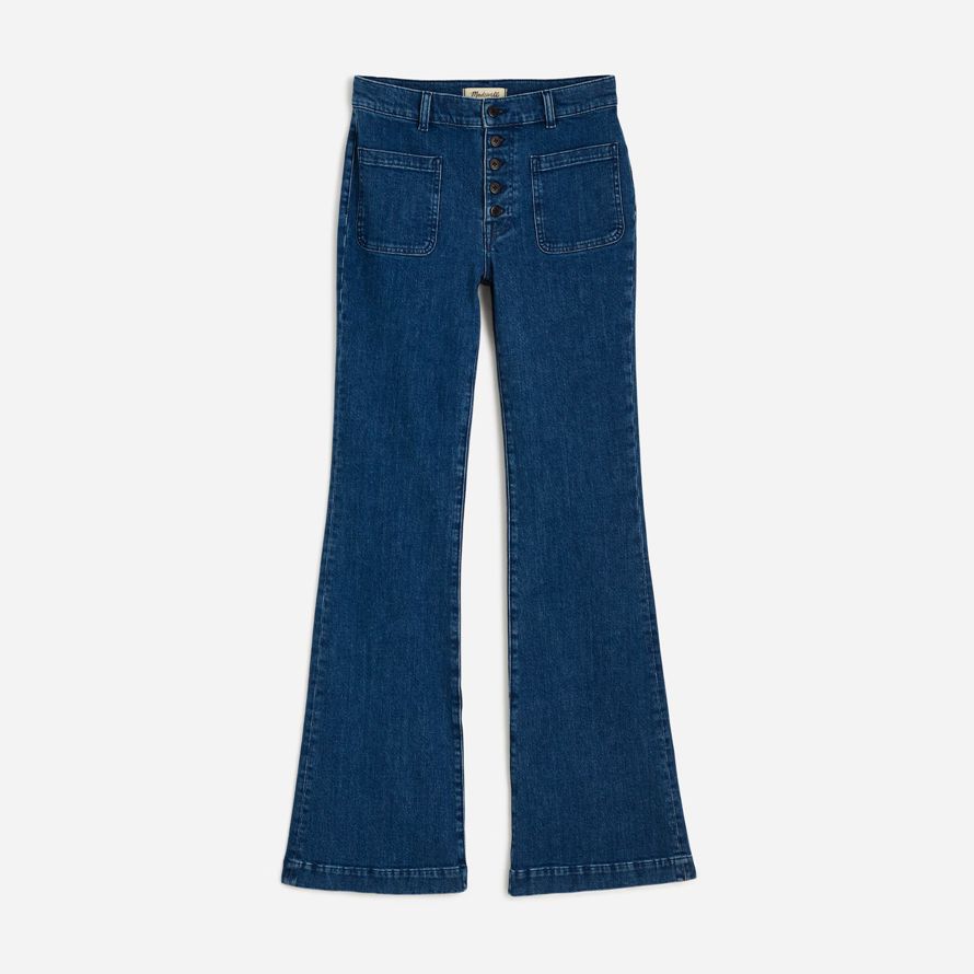 womens madewell marché aux puces de flare jeans bleu