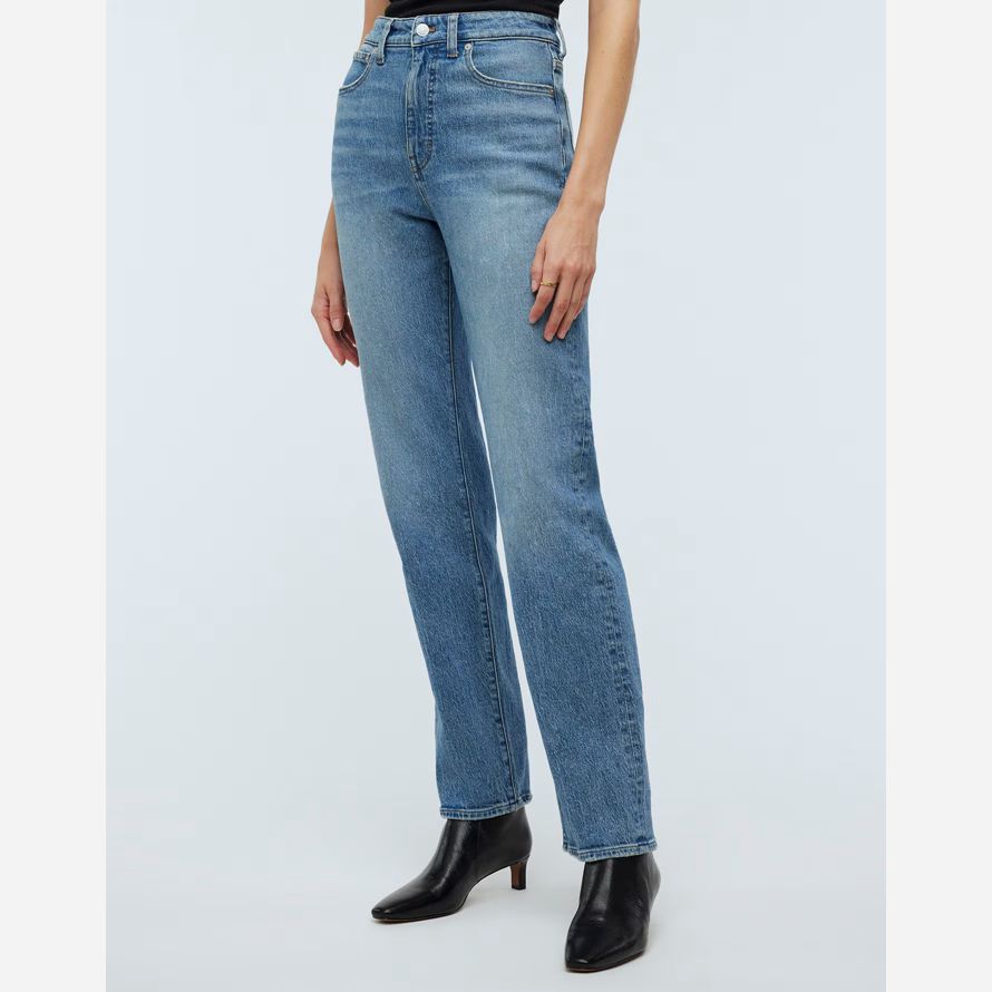 bleu madewell les années 90 les droites womens jeans