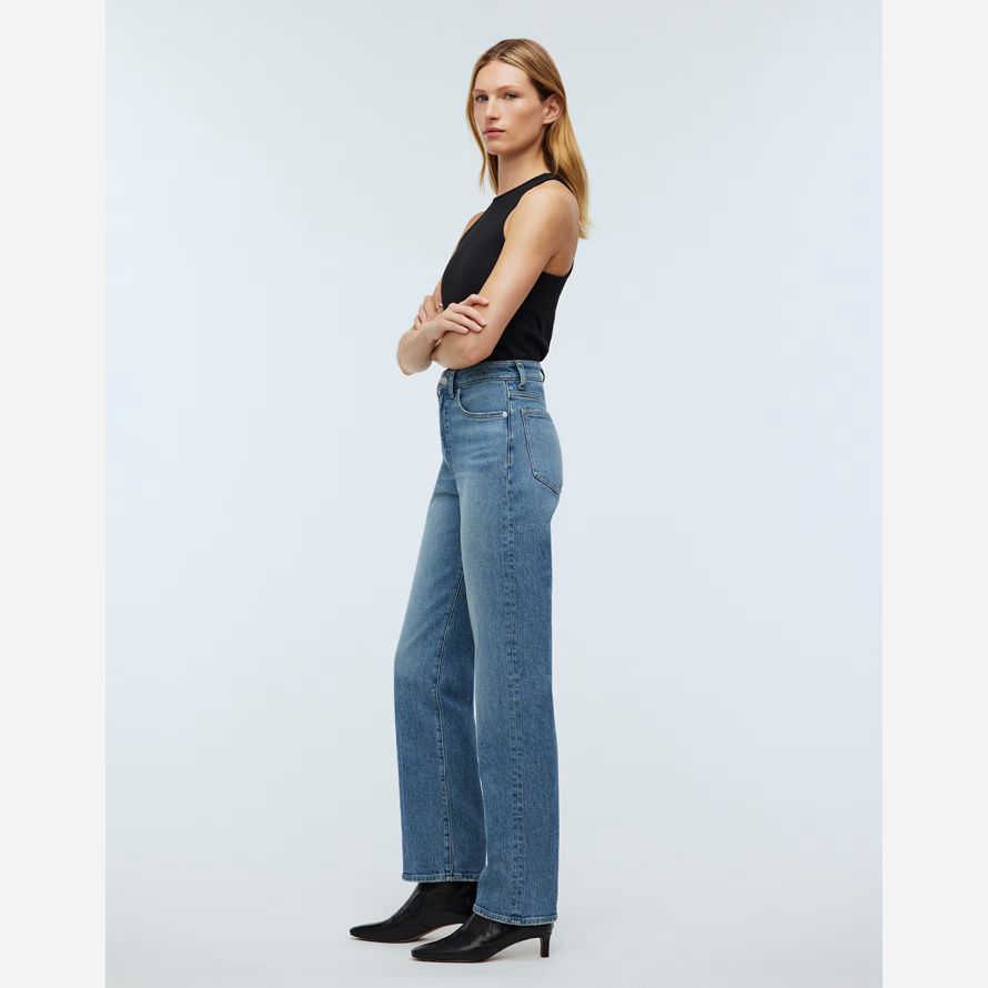 bleu madewell les années 90 les droites womens jeans
