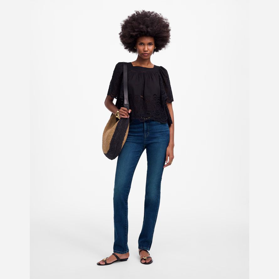 madewell le crayon womens jeans bleu foncé