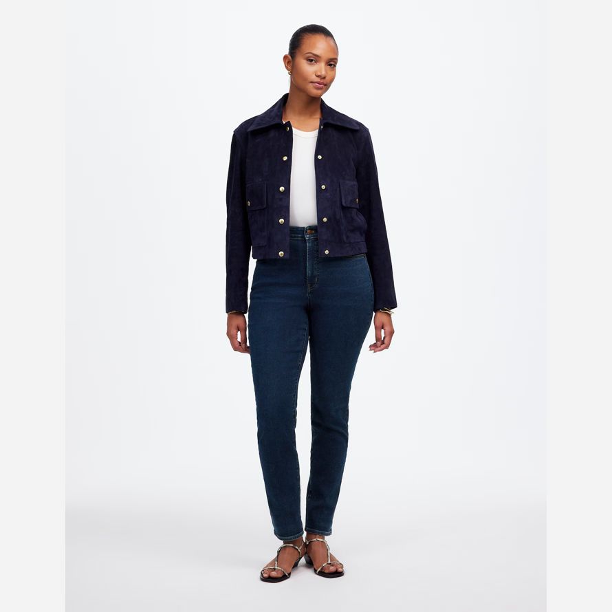 womens madewell rondes vintage parfait jeans bleu