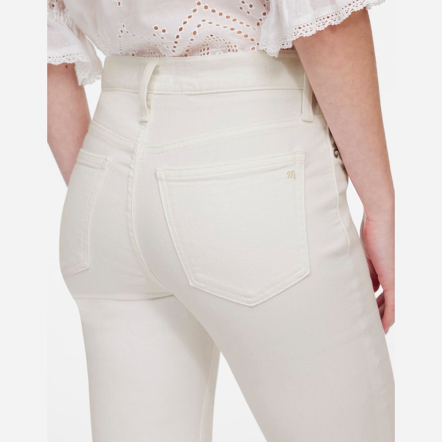crème womens madewell coup de pied hors crop jeans