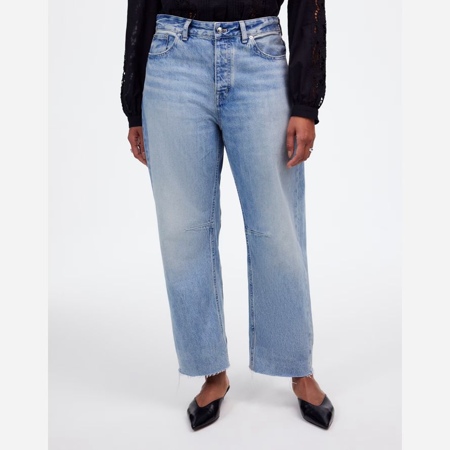 la lumière bleue madewell les courbes de sÉlança baril-jambe womens jeans