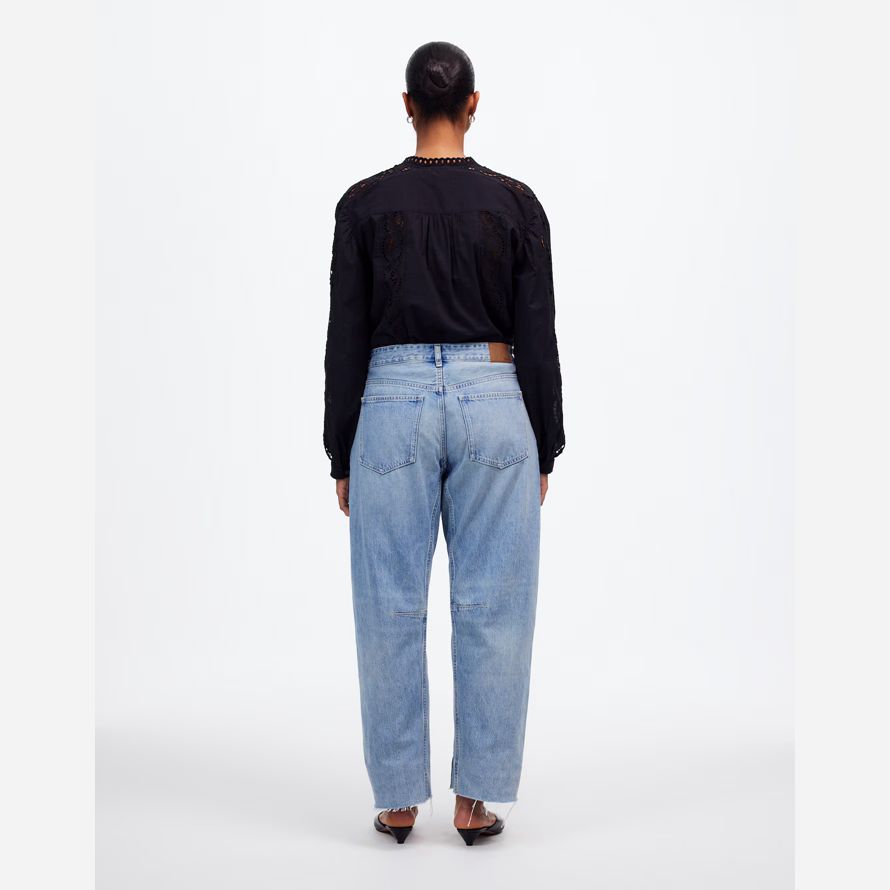 la lumière bleue madewell les courbes de sÉlança baril-jambe womens jeans