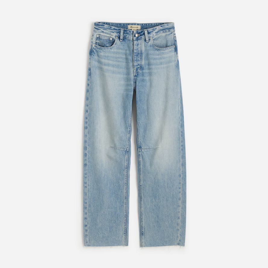 la lumière bleue madewell les courbes de sÉlança baril-jambe womens jeans