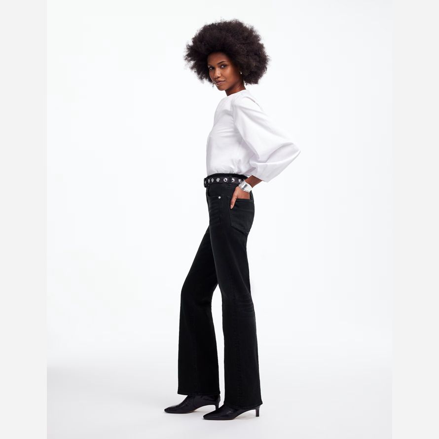noir madewell détendu bootcut womens jeans