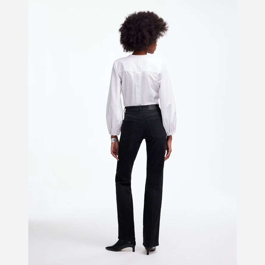 noir madewell détendu bootcut womens jeans