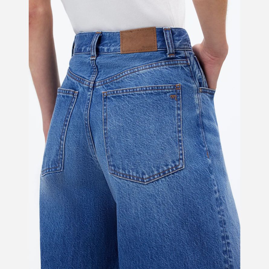 womens madewell des années 90 très grand format-leg jeans bleu