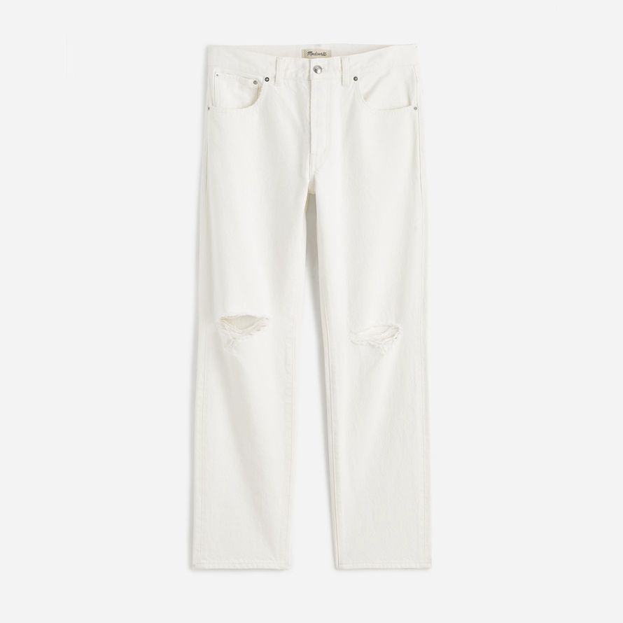 madewell le doyen facile droites culture womens jeans blanc
