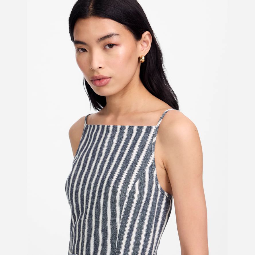 madewell plissé large-jambe womens combinaisons blanc marine